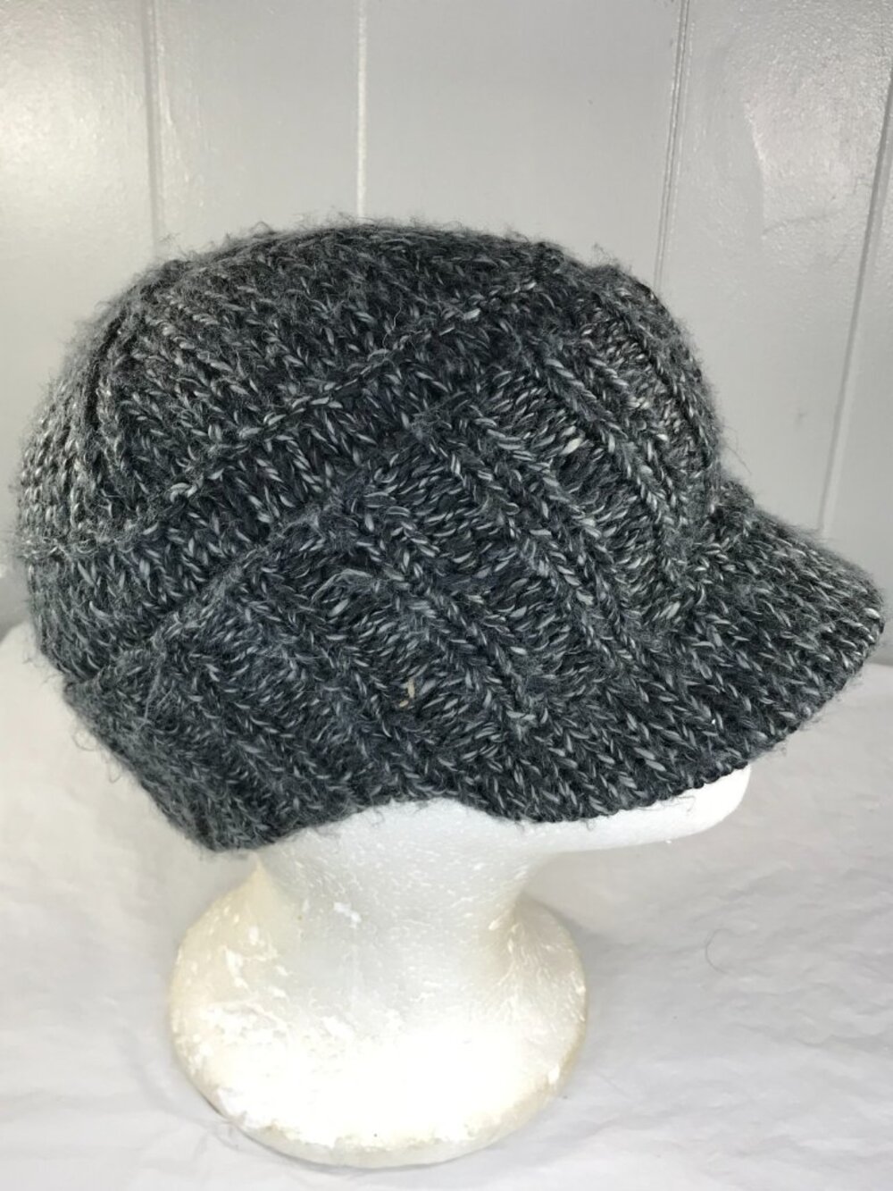 Y2K Lululemon Knit Beanie Hat With Bill Brimmed Visor Beanie Gray One Size - Picture 3 of 6